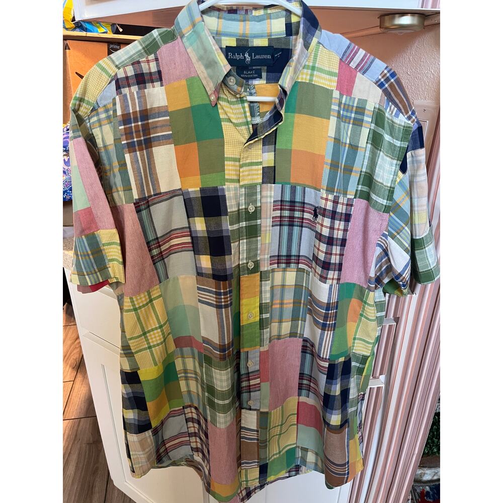 Ralph Lauren Blake Patchwork Button Mens Muti Col… - image 1